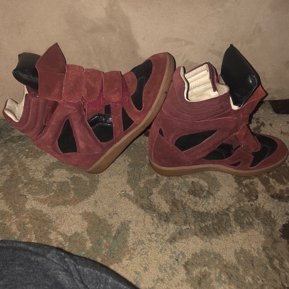 Isabel Marant size 36 wedge sneaker suede/leather